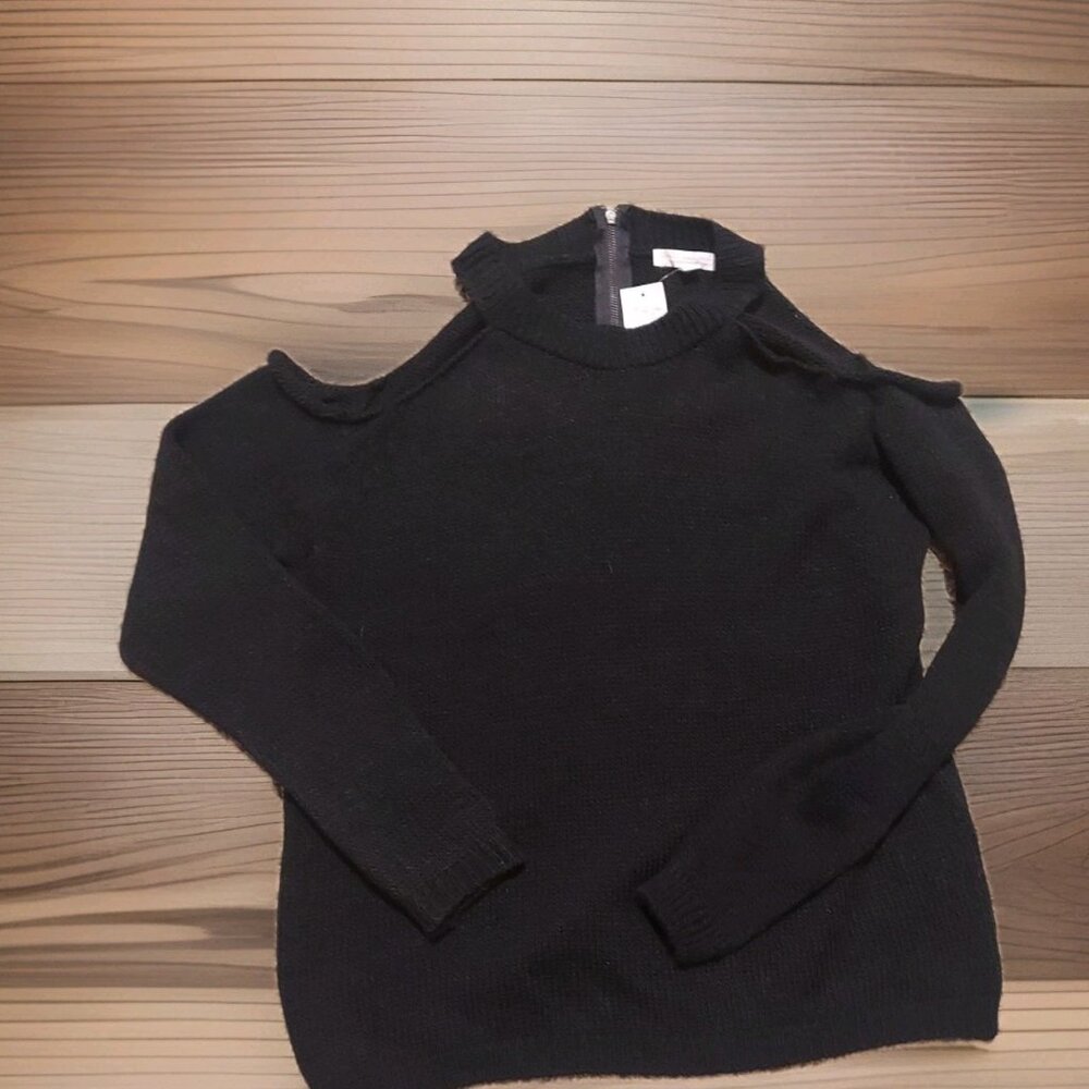 Don’t Ask Why Women’s Single Shoulder Cut Out Sweater Black Sz One Size Fits Mos